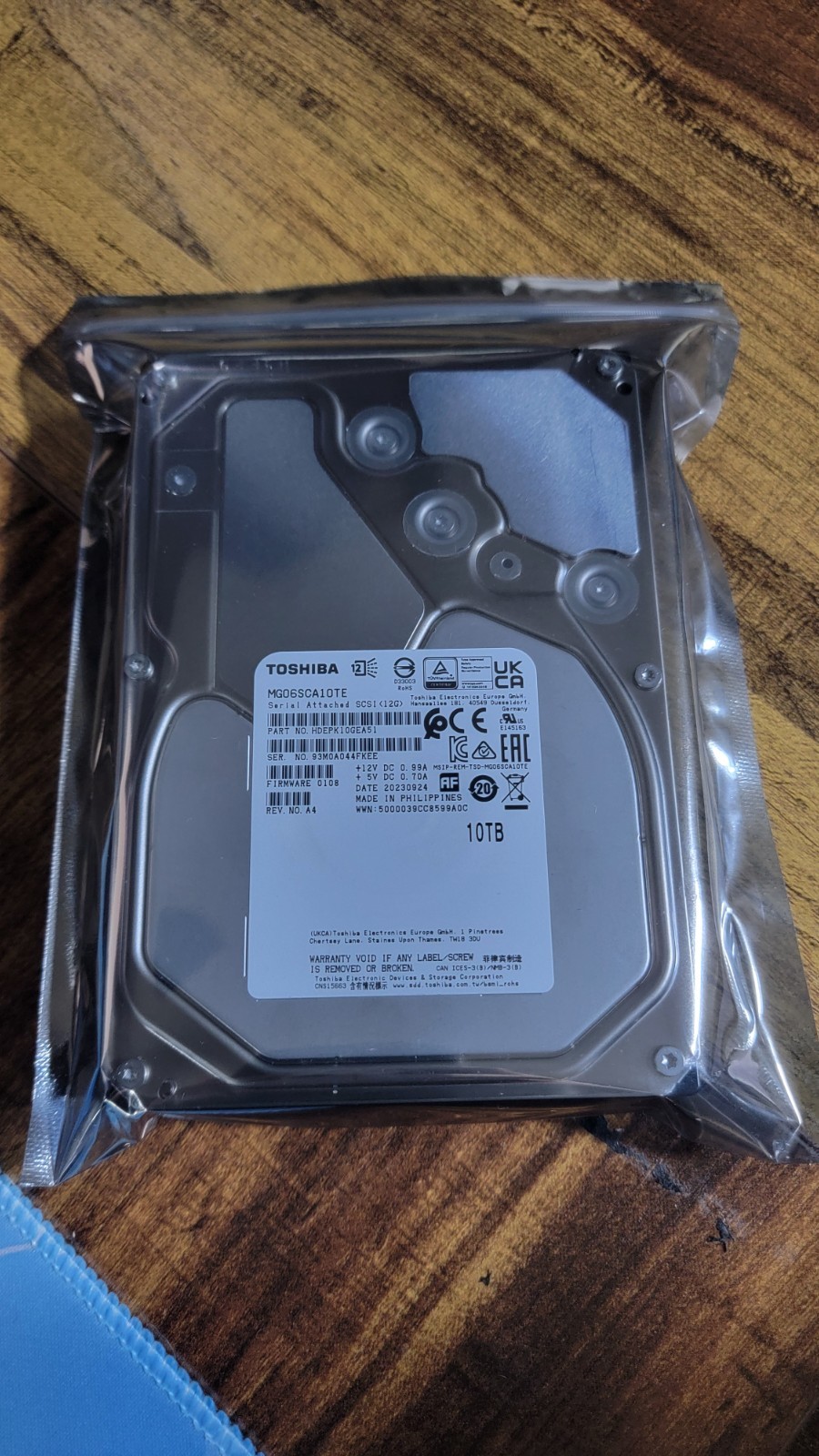 Toshiba MG06SCA10TE Enterprise Hard Drive 10 Tb  3.5 Sas 12Gb/S