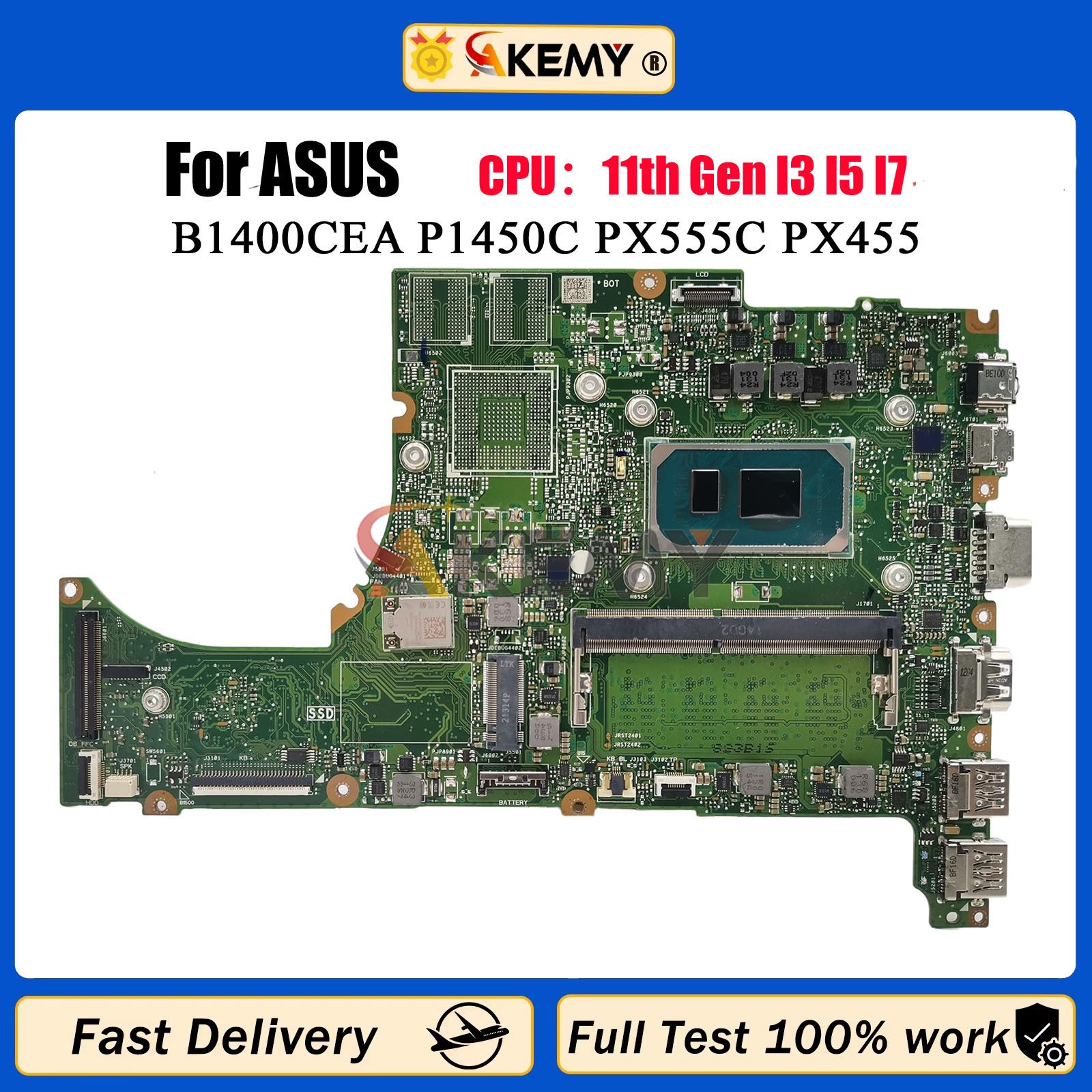 B1500CEA Motherboard For ASUS PX555C B1500CEAE B1500CEAEY/CEP Mainboard i3 i5 i7