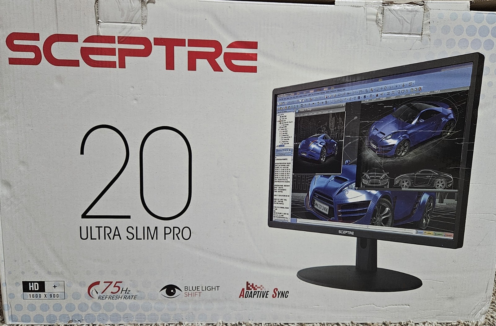 Sceptre Gaming Monitor 20" Ultra Slim Pro Full HD LED Open Box E205W-16003RTT