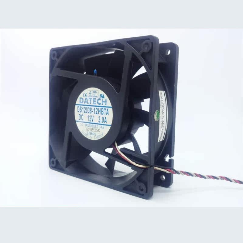 1PCS DATECH DS12038-12HBTA 12V 3A 12038 3-wire High-Airflow Cooling Fan