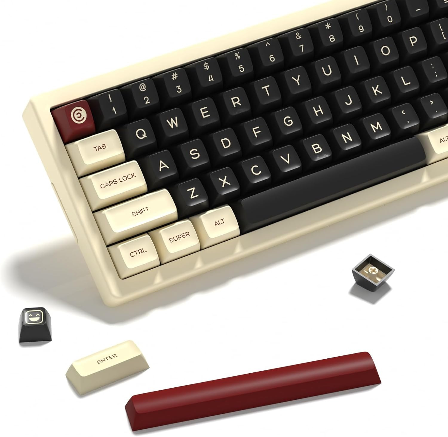 Similar to SA Profile Clone Rome PBT Double Shot Keycap Set,160 Keys Black and W