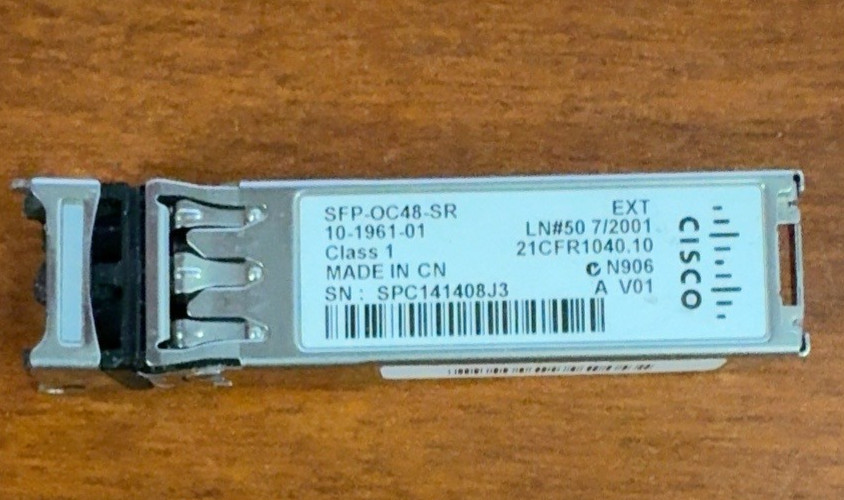 Genuine Cisco OC48 SFP Transceiver SFP-OC48-SR 10-1961-01