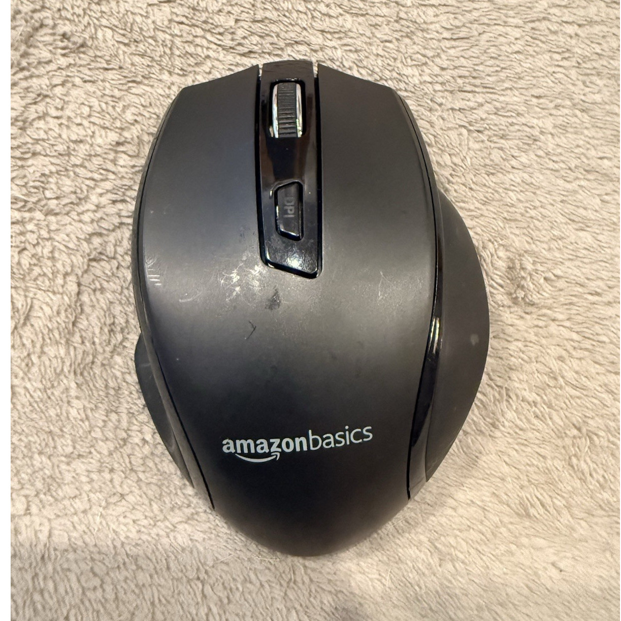AmazonBasics MG-0975 Wireless Optical Mouse Black 1600 DPI 6-Button