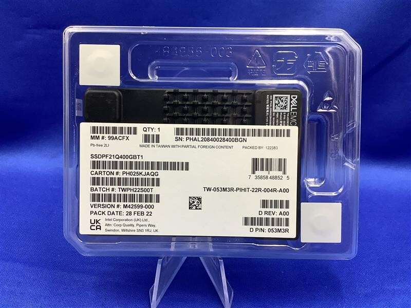 53M3R compatible Dell INTEL SSDPF21Q400GBT P5800X 400GB U.2 NVME PCIE 4.0 2.5"