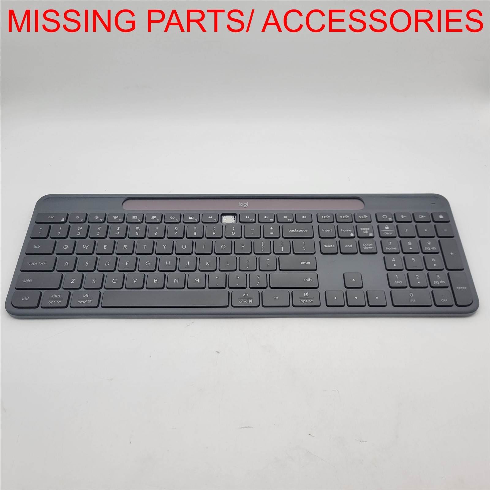 Logitech Signature Slim Solar+ Wireless Bluetooth Keyboard K980, Graphite *READ*