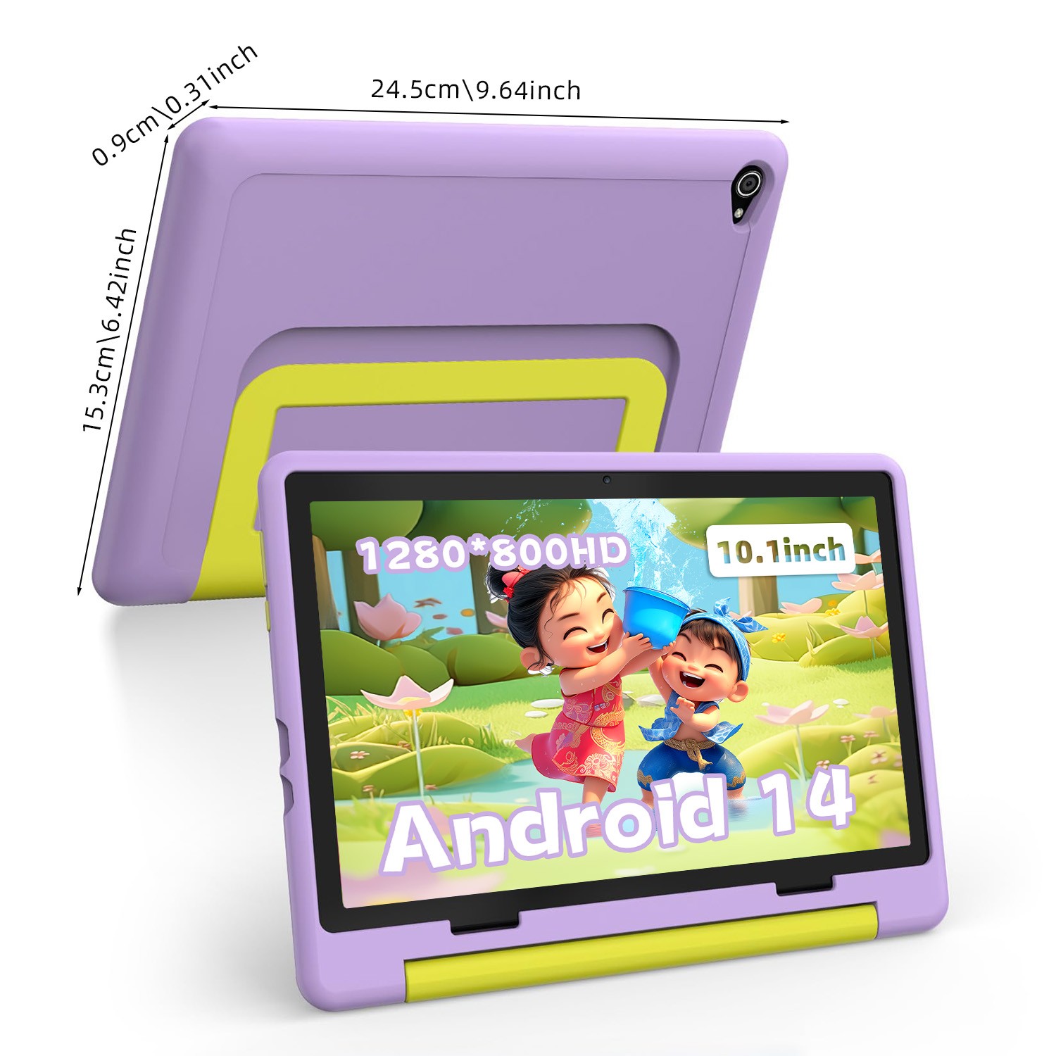 2025 New Kids Tablet 10 inch Android 14 Tablets for kids 3-12 64GB Shockproof