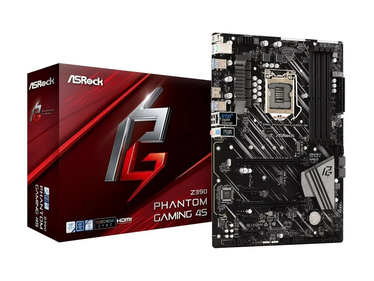 ASRock Z390 PHANTOM GAMING 4S LGA 1151 Intel Z390 ATX Motherboard