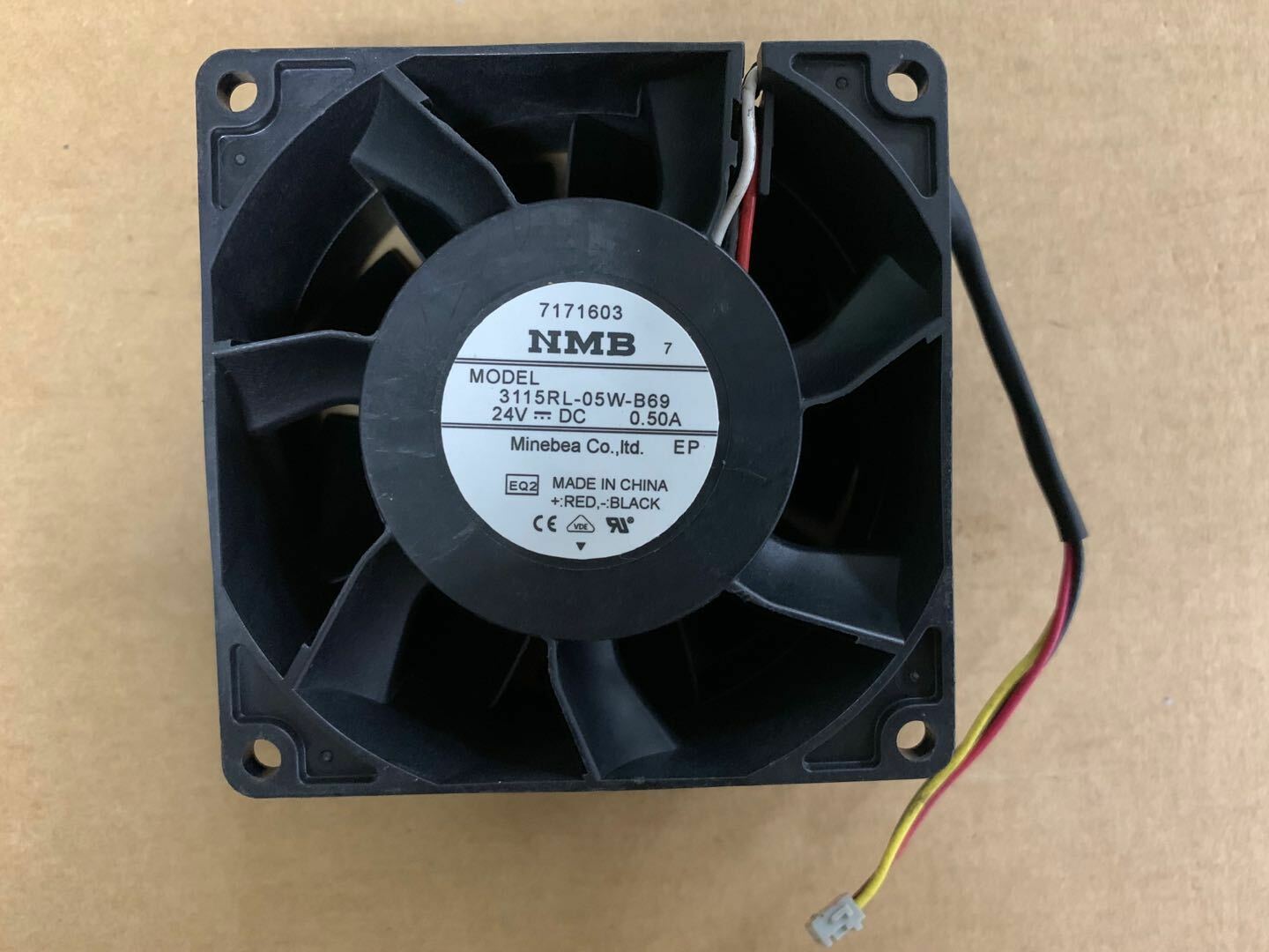 1pcs 80*80*38mm For NMB 3115RL-05W-B69 DC 24V 0.50A Inverter Cooling fan 3pin