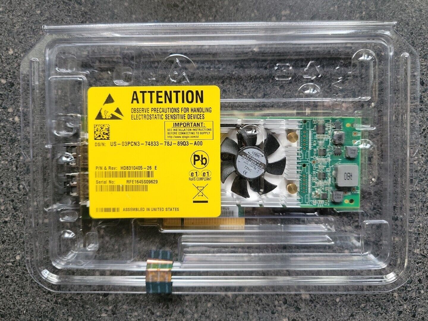  Dell Qlogic HD8310405-26 E Dual port Fibre Channel-to-PCI Lot 11 in total NEW 