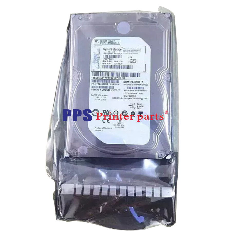 New Lenovo / IBM 00MJ129 00Y2426 00Y2475 V3700 4TB 3.5'' SAS 6G 7.2K Hard Drive
