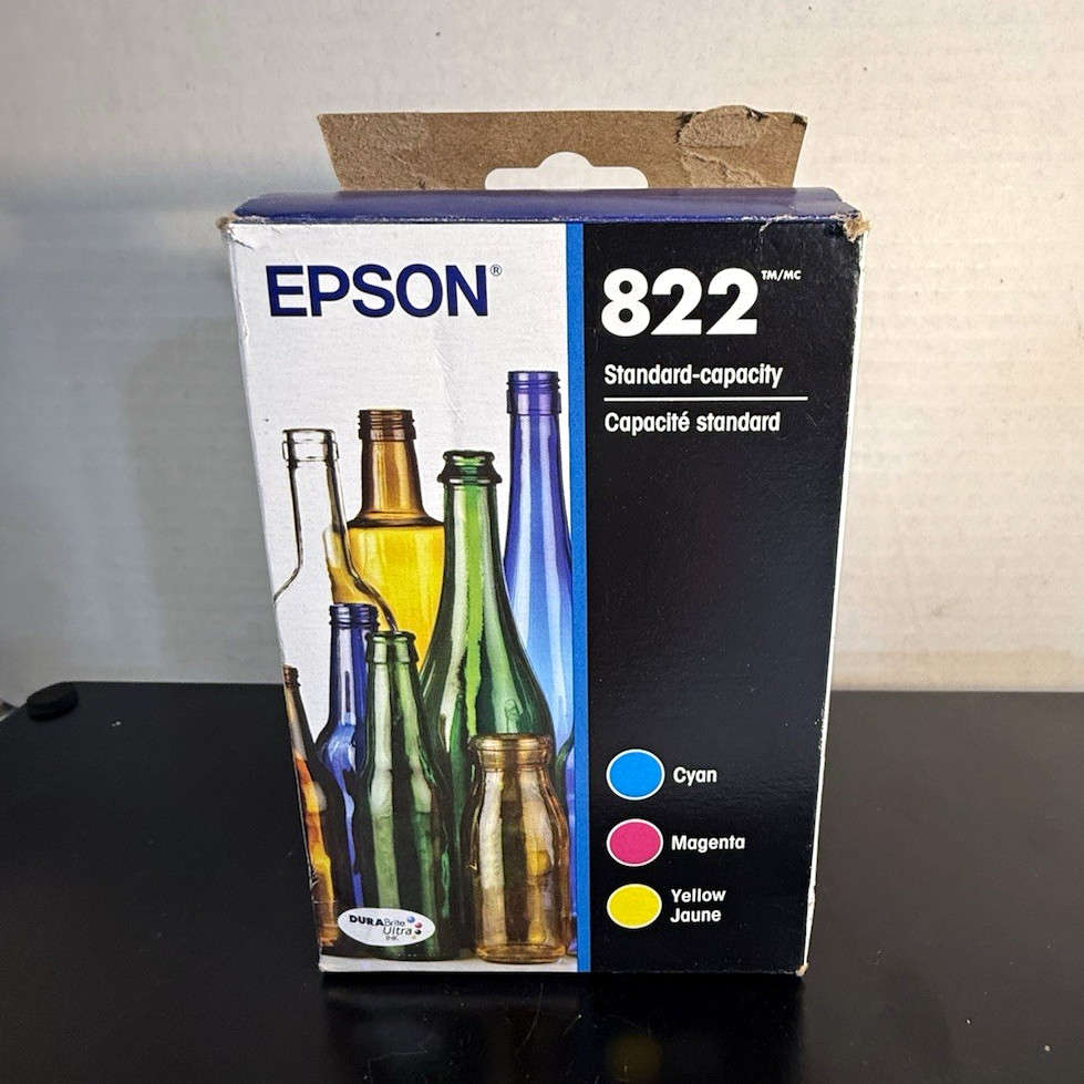 Epson 822 Genuine DURABrite Pigment Ink C/M/Y T822520 WF-3820/4820