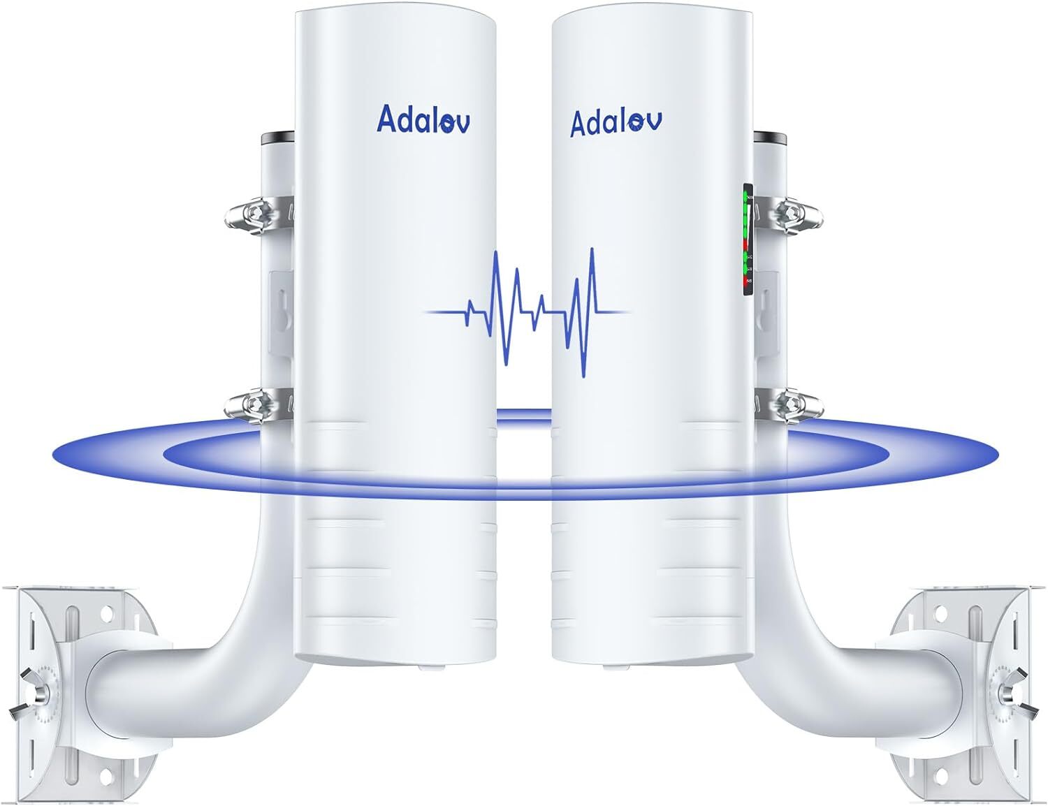 5KM Point to Point Wireless Bridge 5.8G Dual Gigabit Port Outdoor WiFi CPE 2Pack