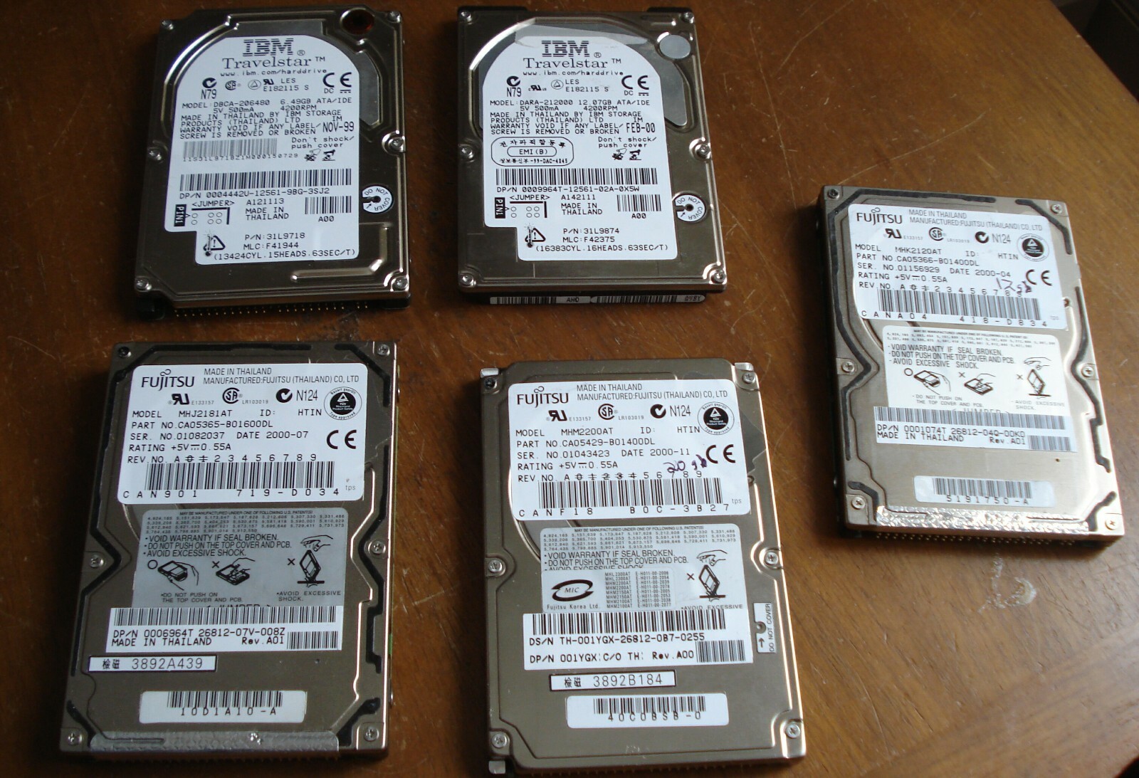 Dell IBM Travelstar Fujitsu Laptop Hard Drive HDD 6 6.49GB 18GB 20GB 12GB CHOICE