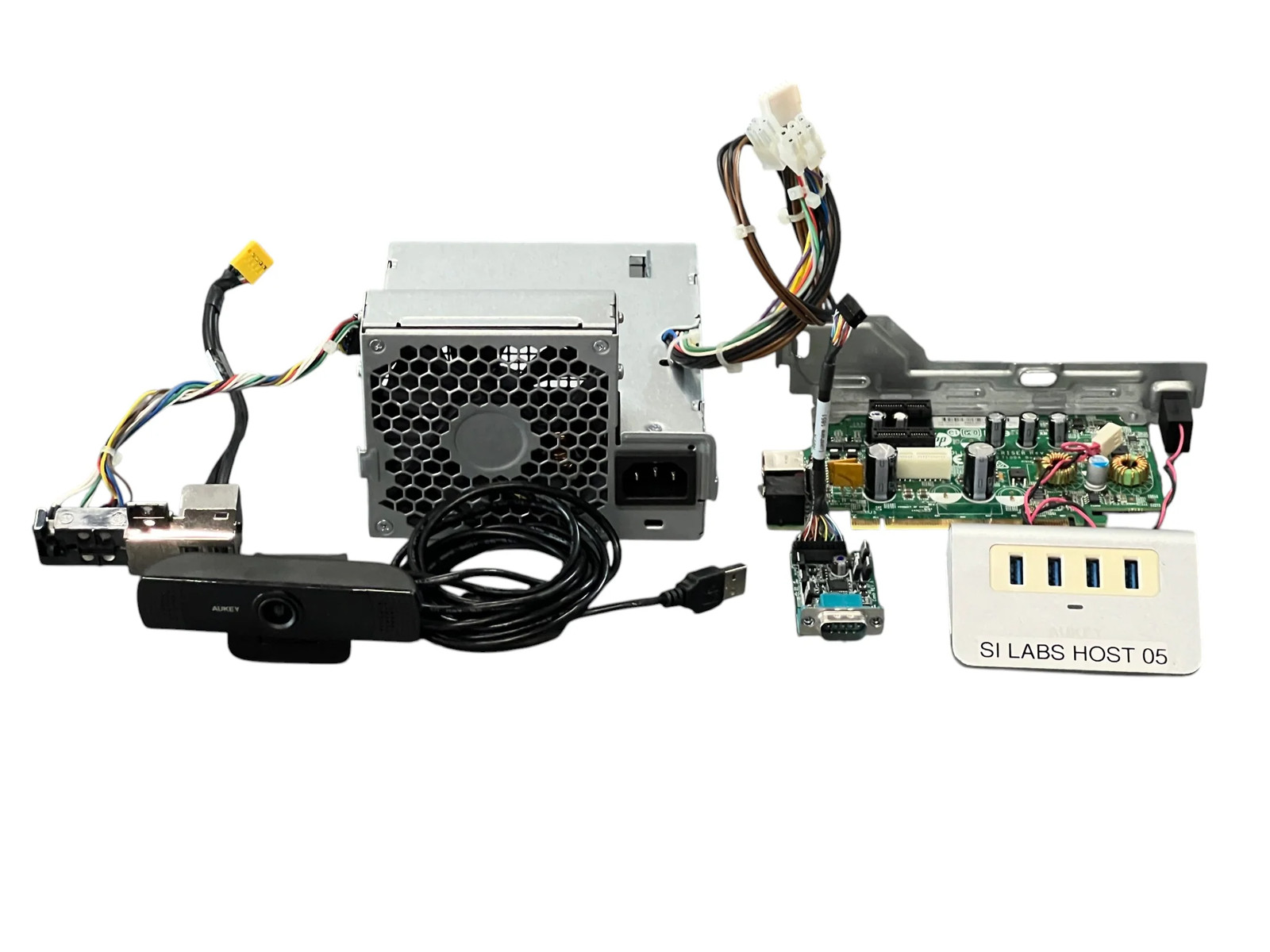 (Lot of) Misc PC Components Power Supply / USB Hub / PCI-E Riser Card / Camera