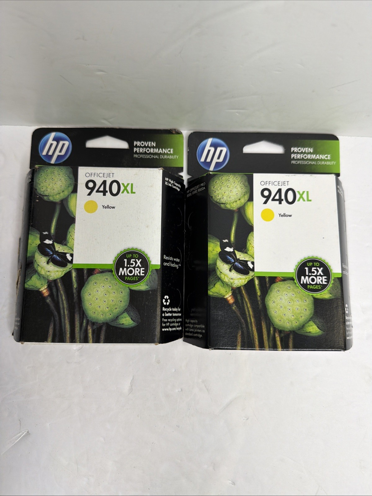 NEW Lot Of 2 HP 940XL Yellow Ink Cartridge C4909AN Genuine  OEM Ex 2014/15