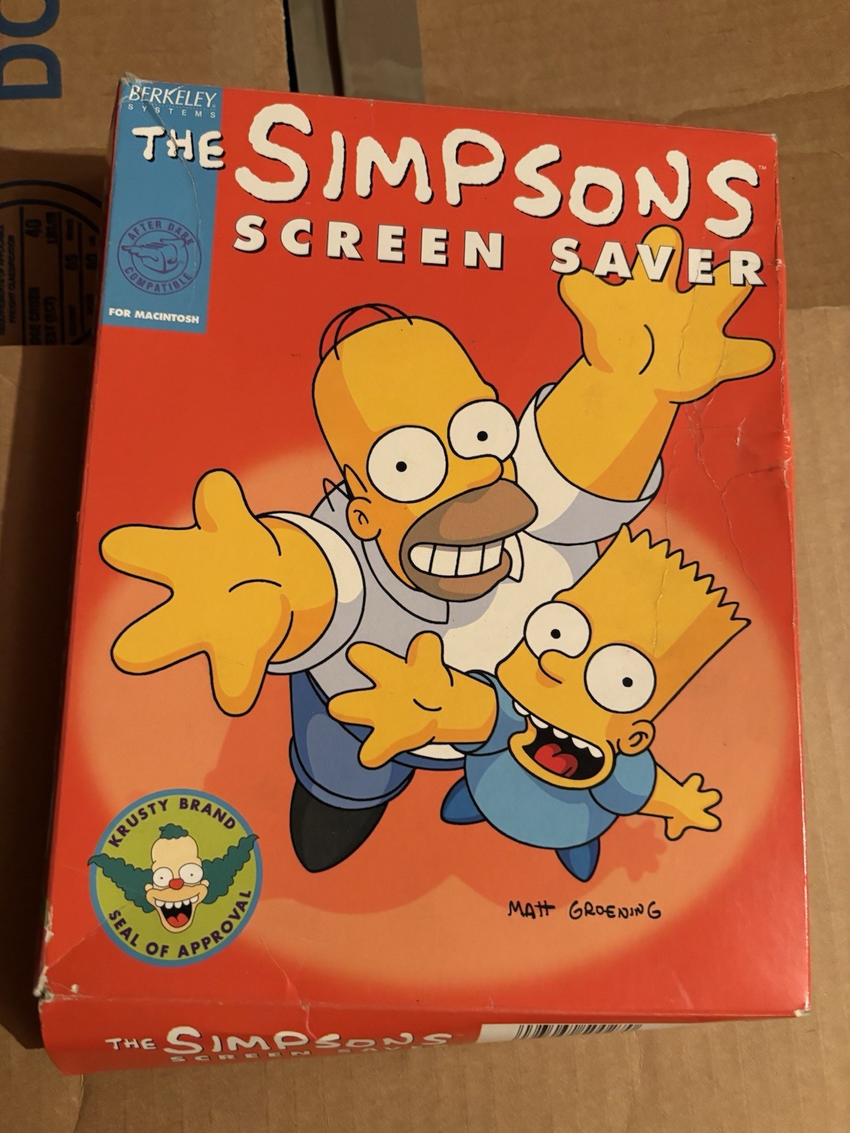 VTG 1994 Simpsons Screen Saver Berkley Macintosh System Box Opened NEW mac
