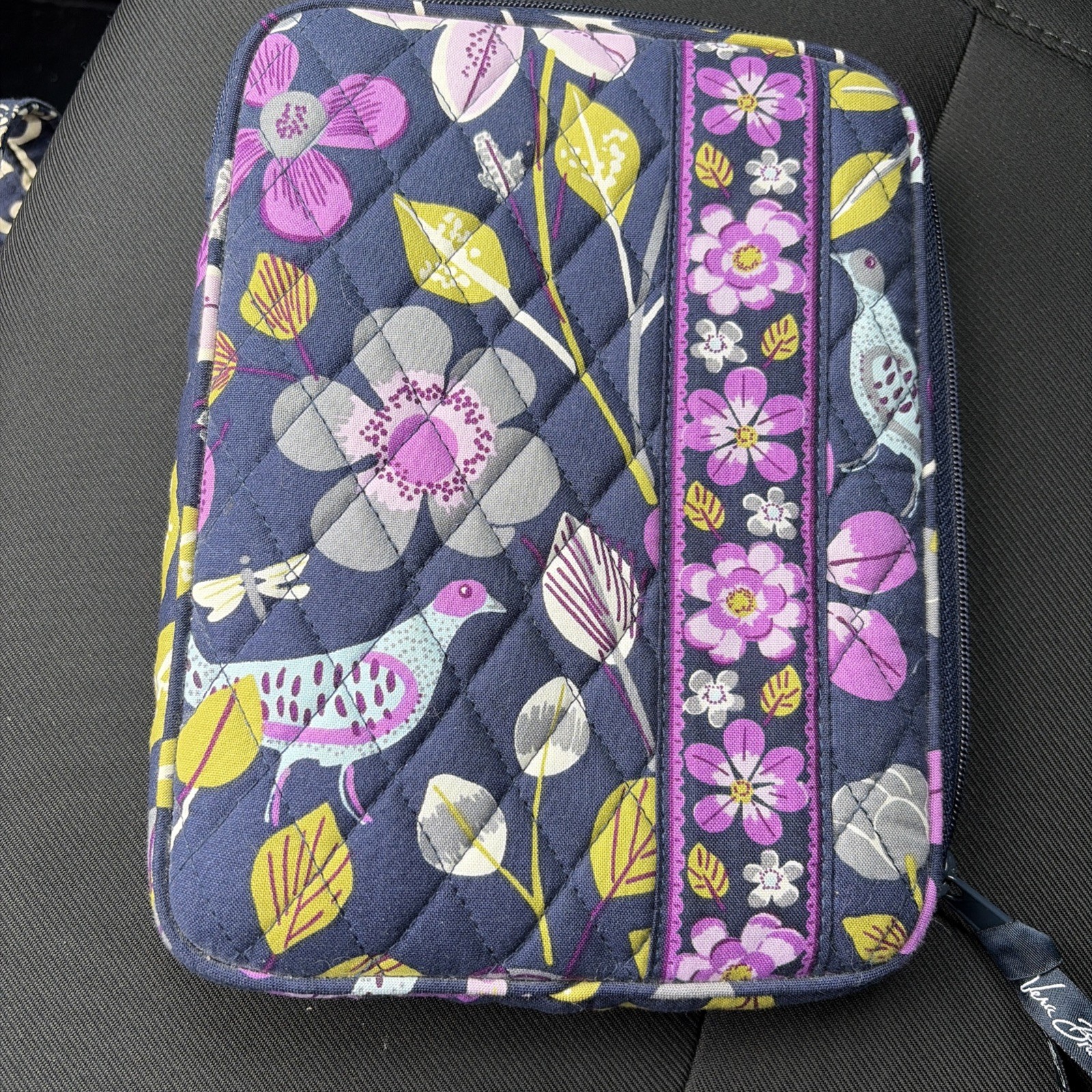 NWOT Vera Bradley Tablet Sleeve Case Floral Nightingale Purple Retired, 7x9”