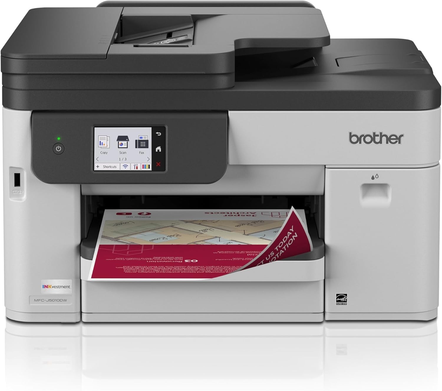 Brother INKvestment 5010 Wireless Color Inkjet All-in-One Printer with Automatic