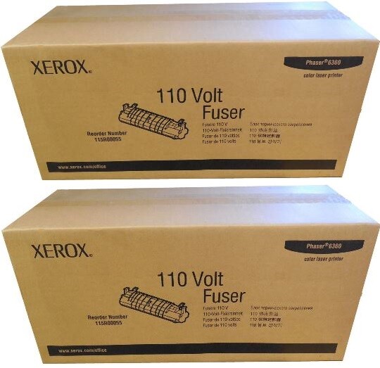 TWO New Genuine Factory Sealed Xerox 115R00055 115R55 Phaser 6360 Fusers 110V