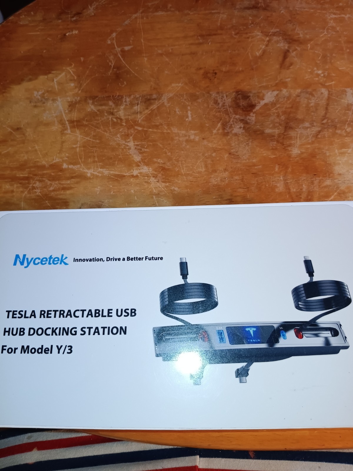 Nycetek Upgraded Tesla USB Hub - QC 3.0 Center Console Fast Charger Adapter for