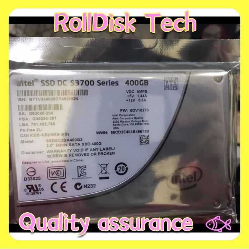 Intel SSD DC S3700 Series 400GB SSDSC2BA400G3 2.5"6Gb/s SATA Solid State Drive