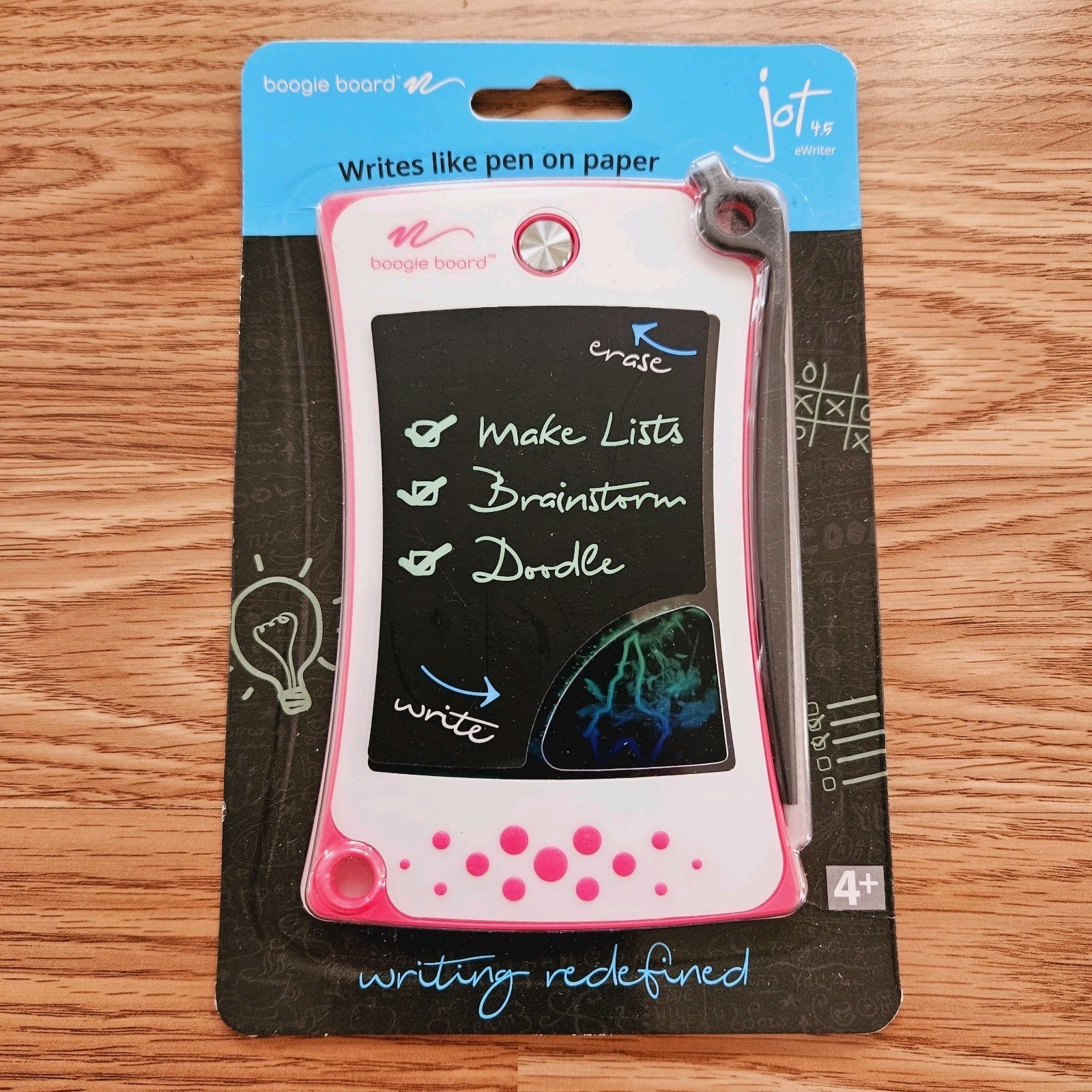 Boogie Board Jot Pocket Reusable LCD Writing Tablet with 4.5” Screen Pink New