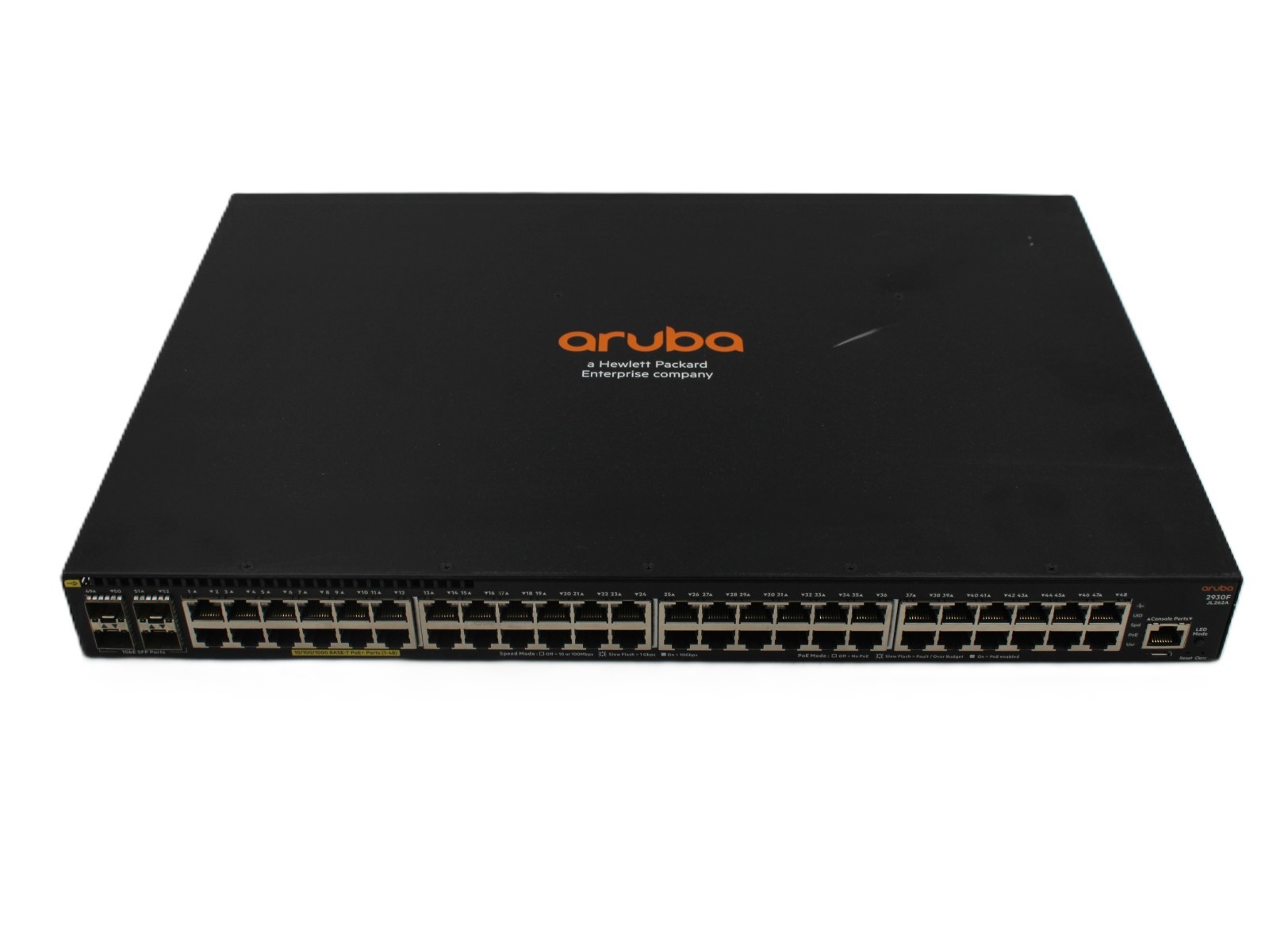 HPE Aruba JL262A 2930F 48G PoE+ 4SFP Managed Network Switch