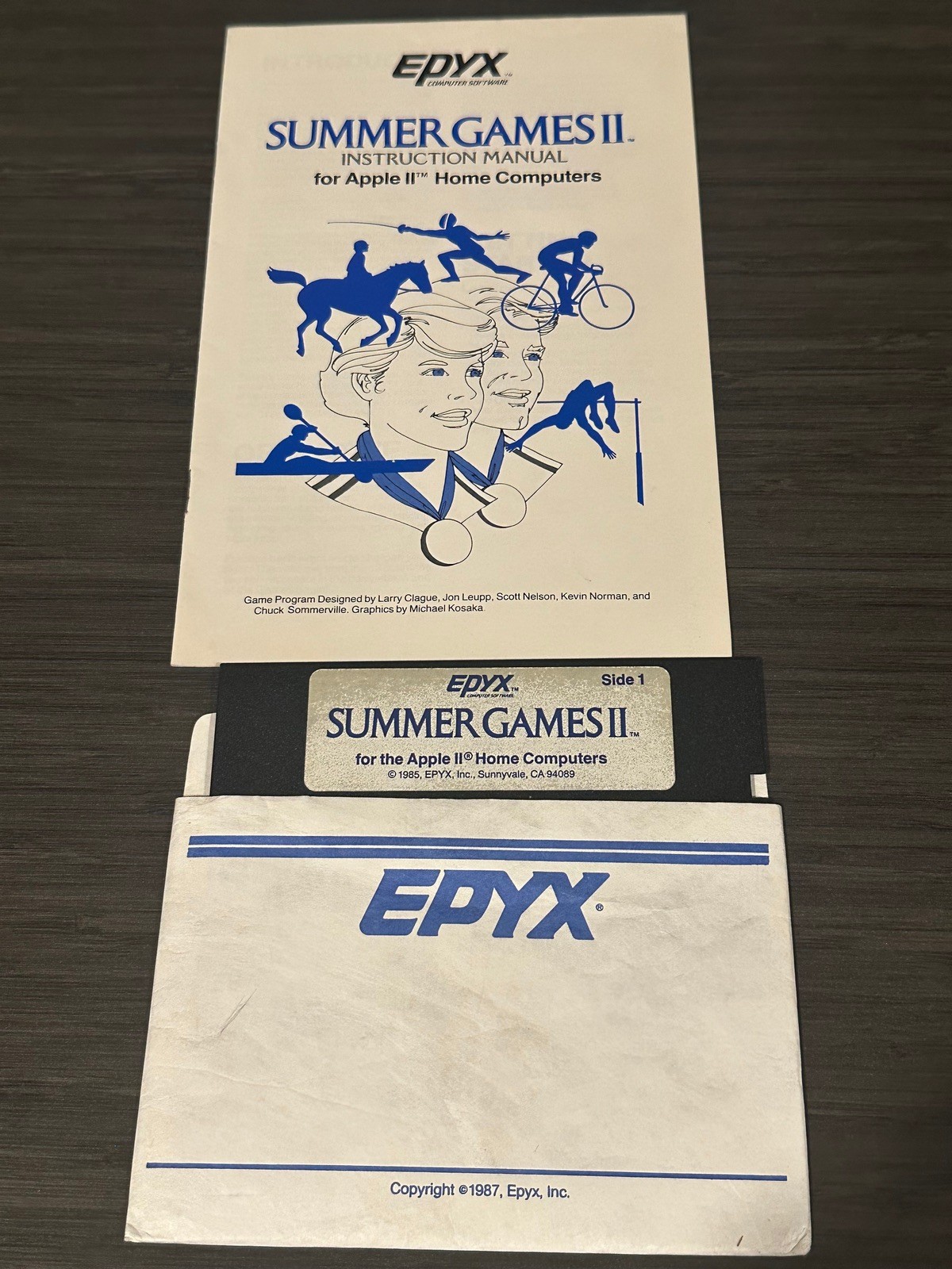 Summer Games II two Epyx Apple II plus IIe 2 computer game disk+manual