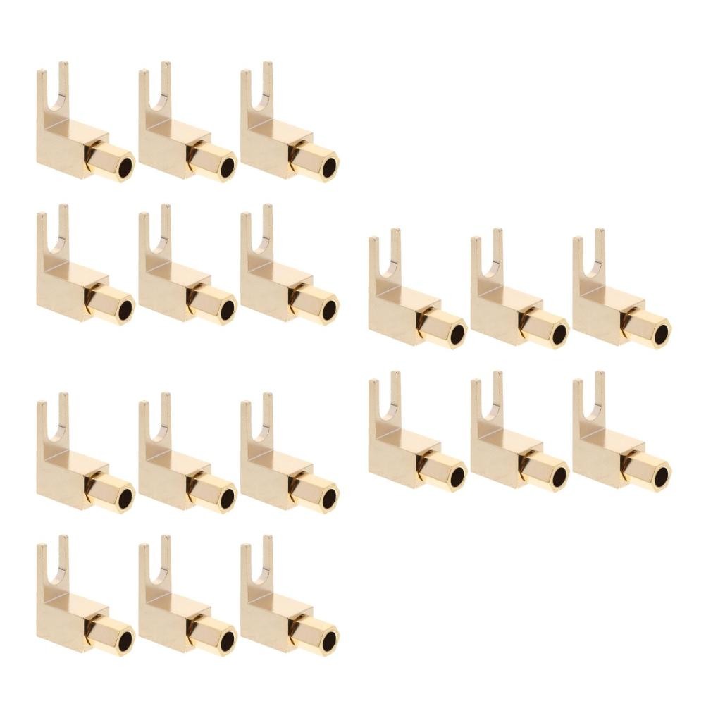 Reusable Gold Plated Banana Jack Y Spade Fitting for Hifi Speaker Cable