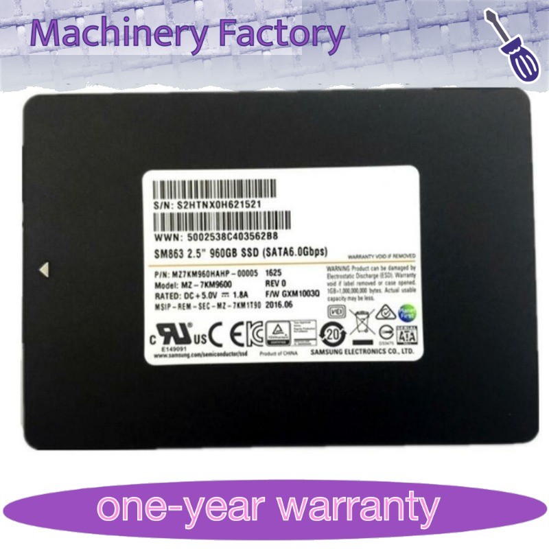Samsung 960GB SM863 SSD Solid State Drive MZ-7KM960N MZ7KM960HAHP-00005 Genuine