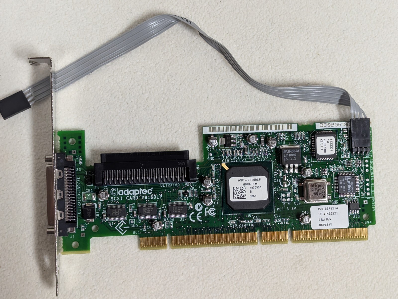 Adaptec SCSI Card 29160LP 29160LP Ultra160 SCSI Controller PCI 32/64Bit & Cable