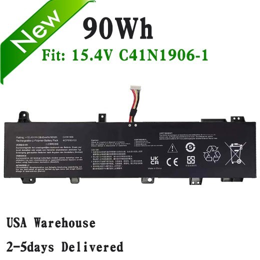 C41N1906-1 90Wh Laptop Battery For ASUS TUF Gaming FA506 F15 FX506 A17 FA706IU