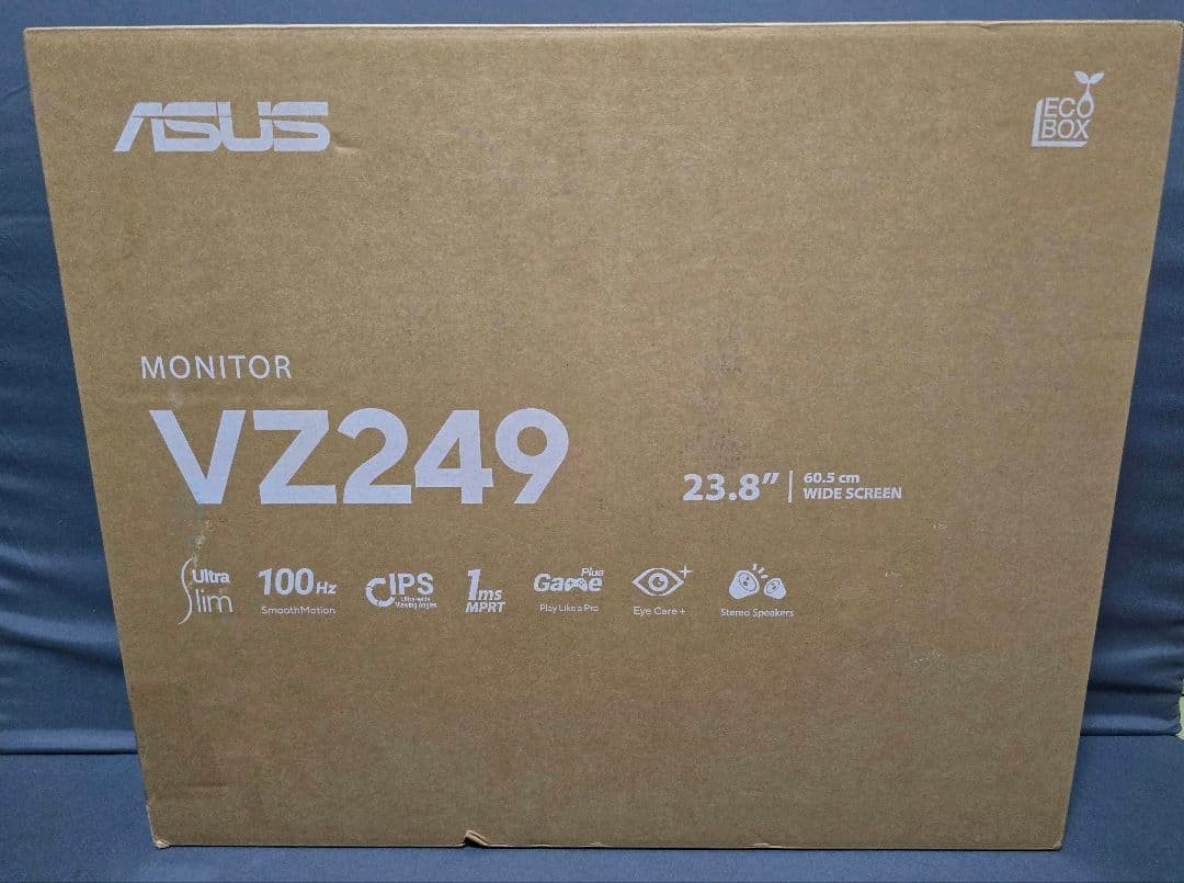 ASUS VZ249HFA-G 24 Inch IPS FHD Monitor 100Hz 1ms MPRT Eye Care Unused