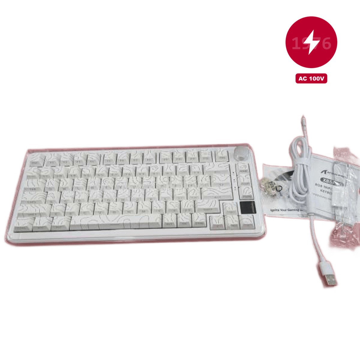 ATTACK SHARK Mechanical Gaming Keyboard 3-Mode Wired 2.4GHz BT Tested Japan Used