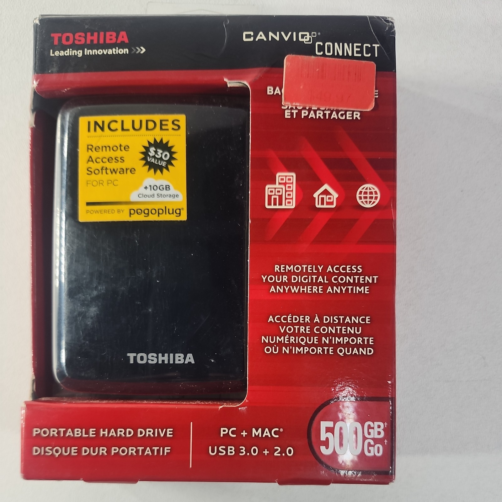 New Toshiba V73600-A Portable 500GB Storage Capacity External Hard Drive (A2)