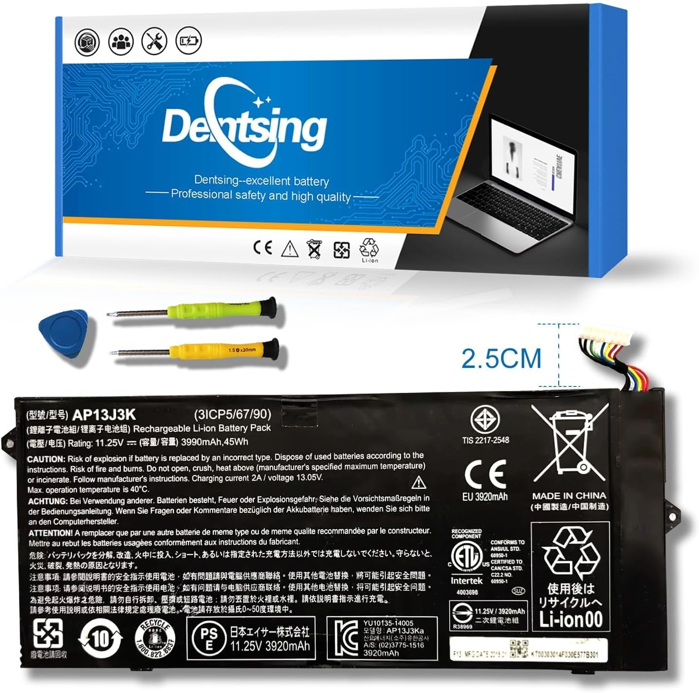 AP13J3K AP13J4K 45Wh Laptop Battery Compatible with Acer Chromebook 11.6" 11
