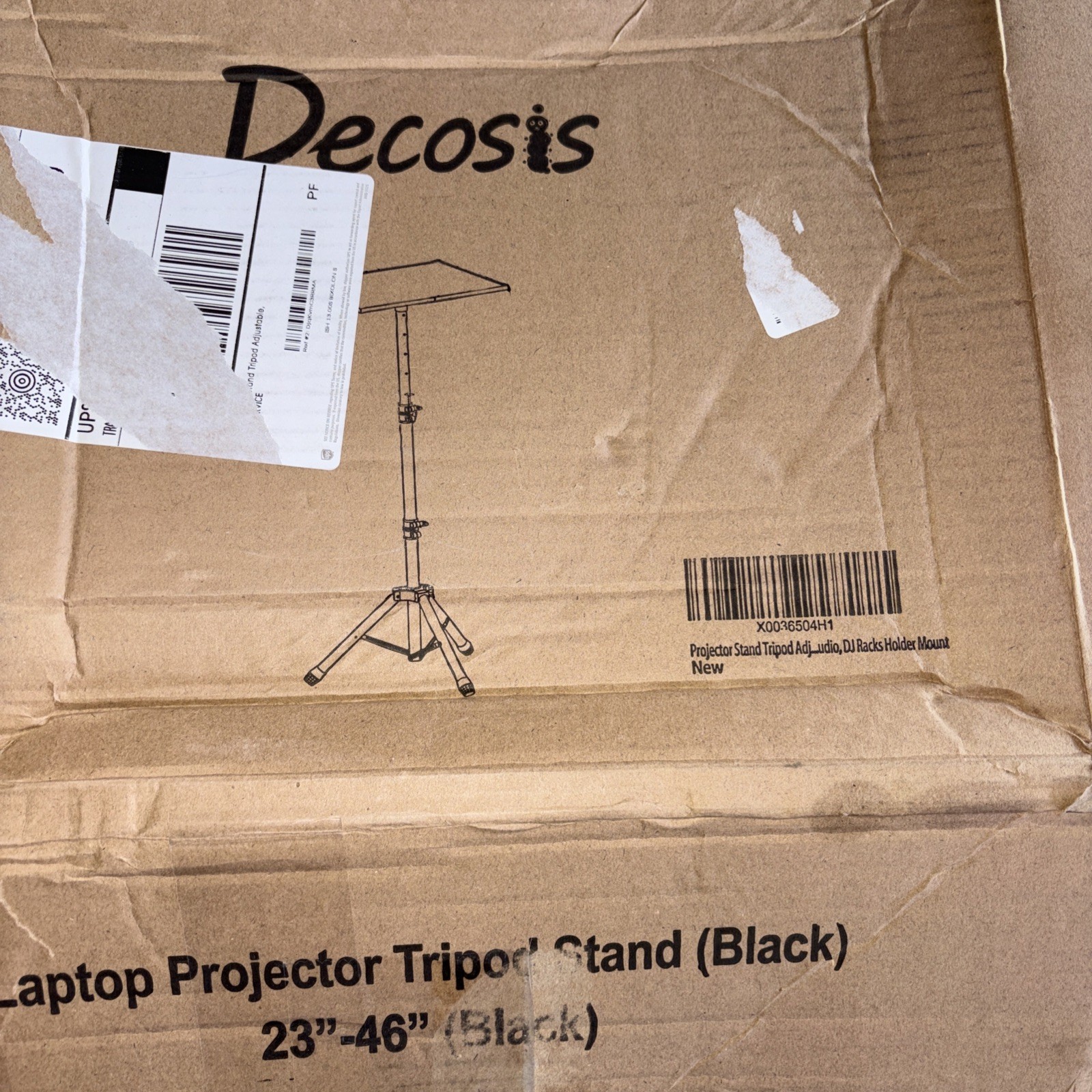 Decosis Universal Laptop Projector Tripod Stand BLK 23”-46” OPEN BOX