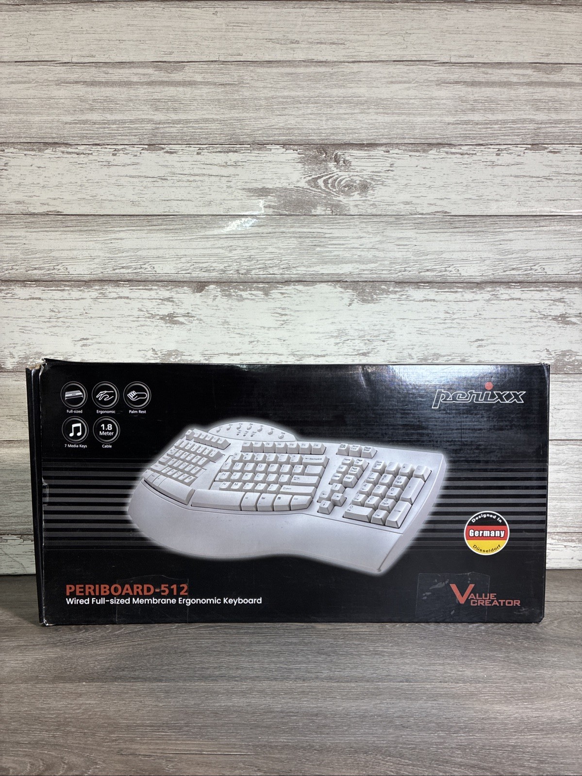NEW Perixx Periboard-512 Ergonomic Split Keyboard Natural Ergonomic Design White