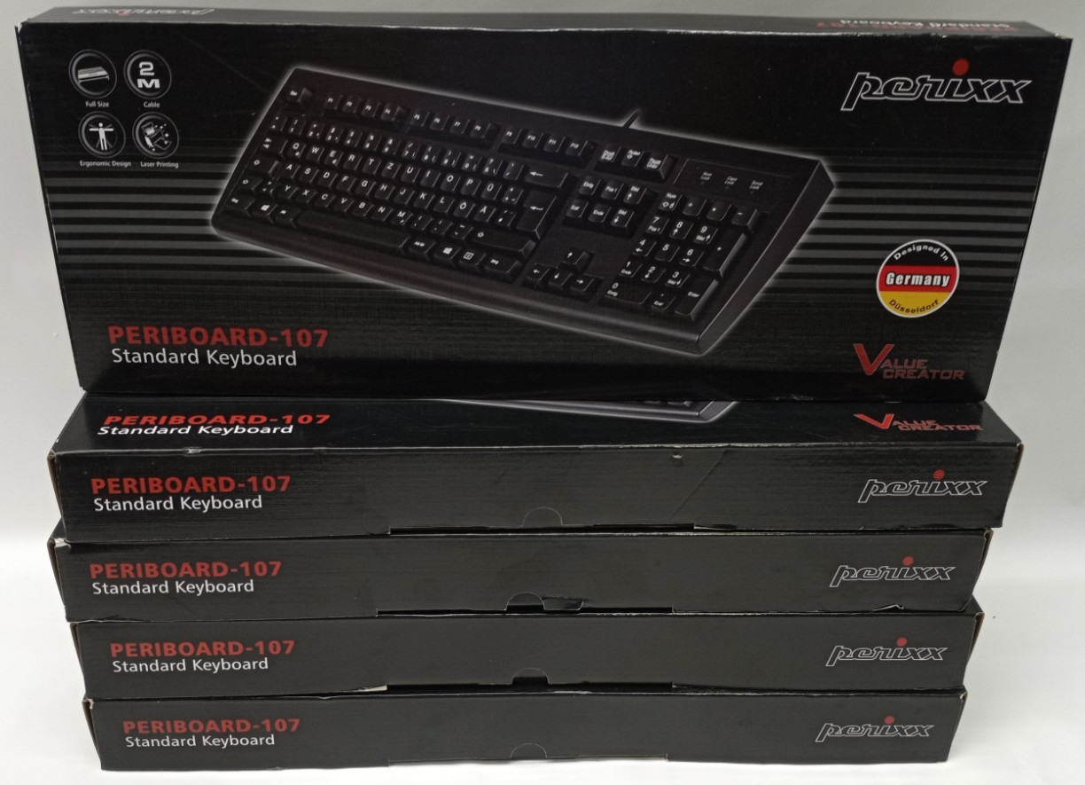 New Open Box Lot of 5 Perixx Periboard-107 Standard Keyboard N2192 C9