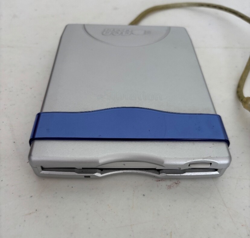 Imation Teac External USB 3.5" Floppy Disk Drive FD-05PUB PC Mac Reader Clear