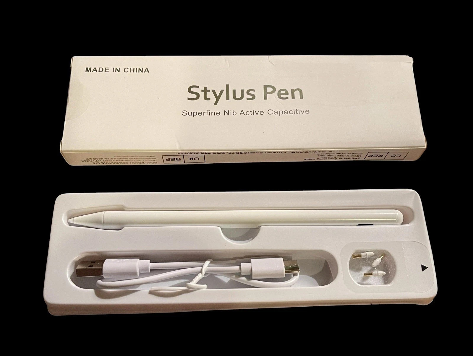 Stylus Pen Superfine Nib Active Capacitive White Precise and Smooth for Ipad