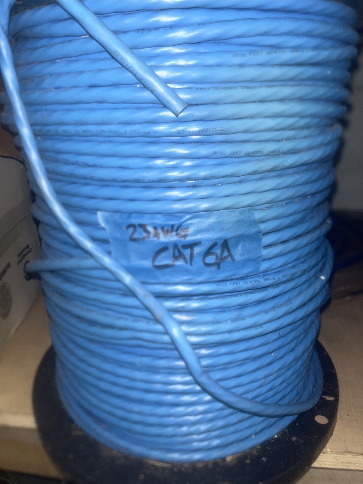 100', General Cable 7132849 GenSPEED Cat 6A 4 Pair 23 AWG Blue Ethernet Cable