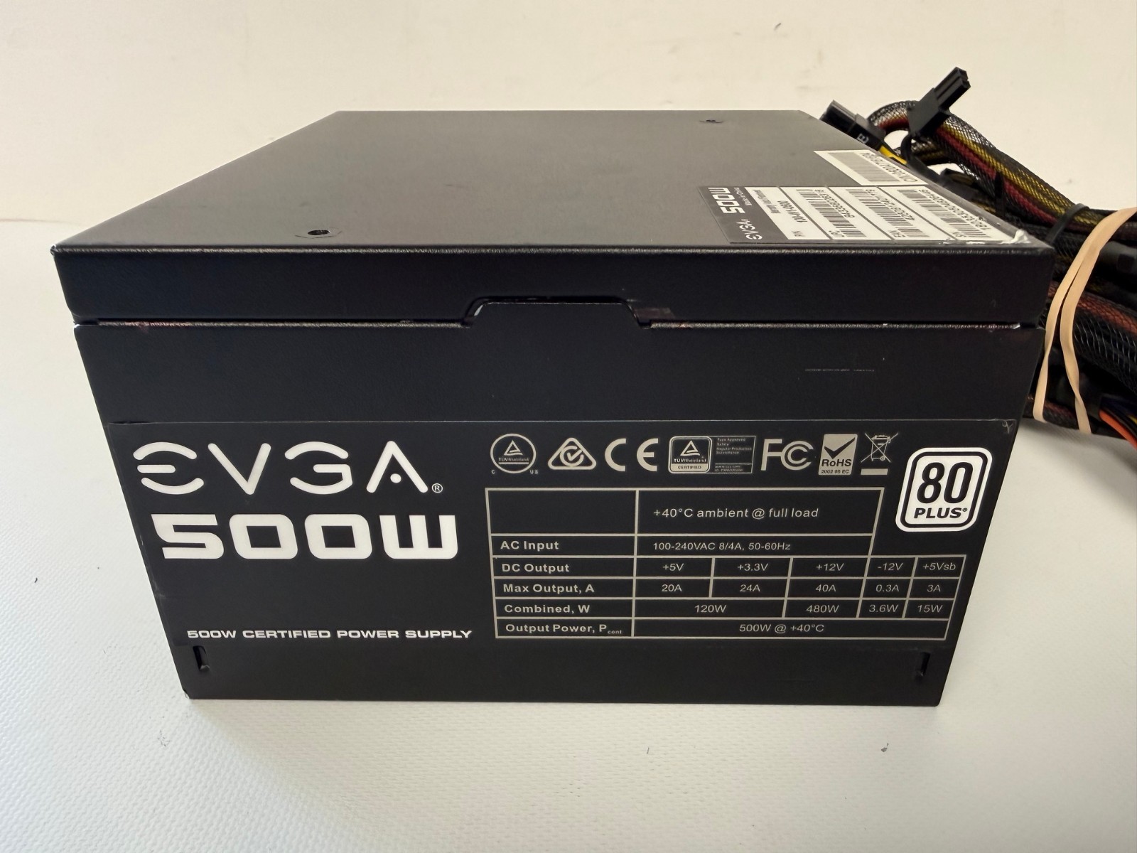 EVGA 100-W1-0500 500 WATT POWER SUPPLY 80 PLUS 500W