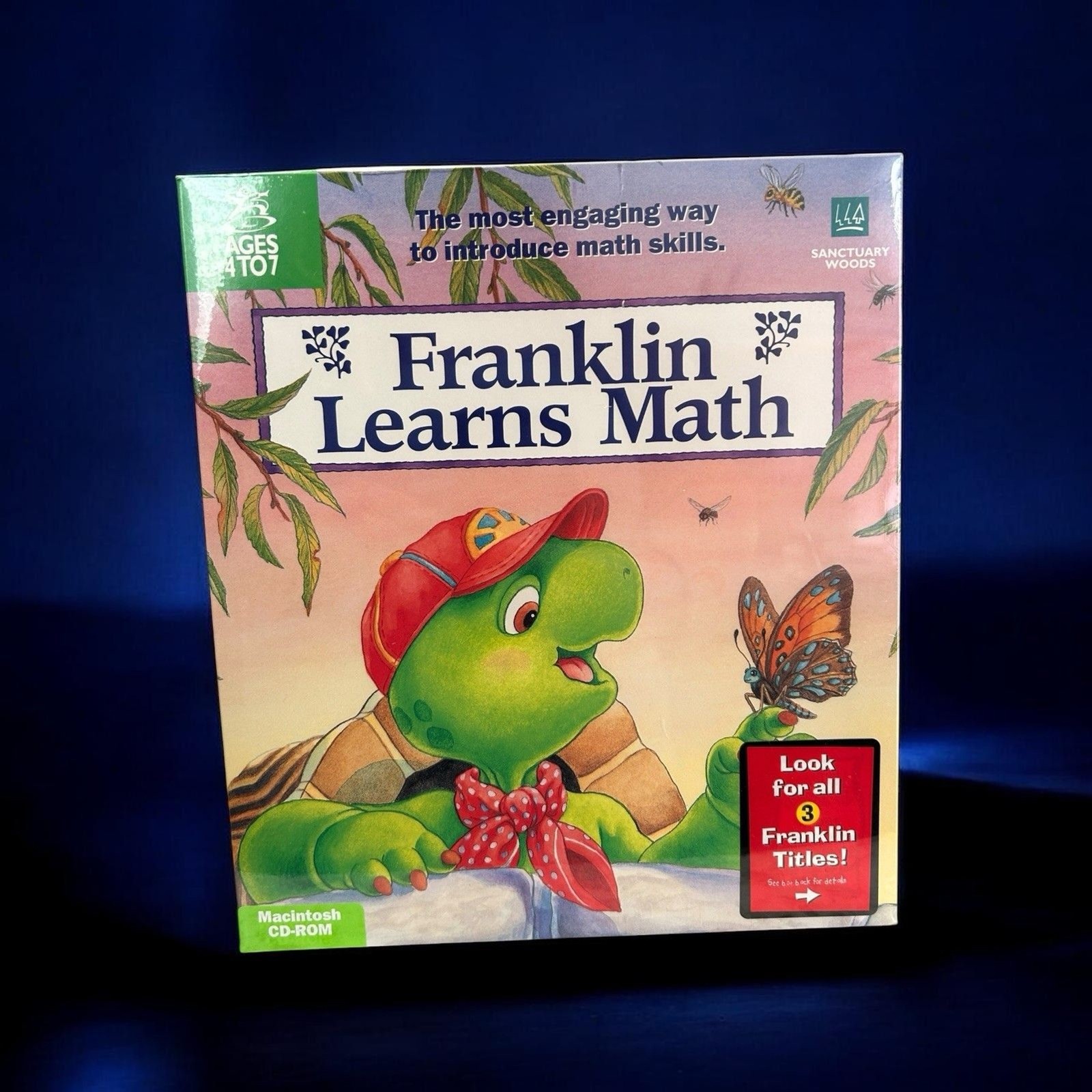 New Sealed Franklin Learns Math CD-ROM Game Ages 4–7 Macintosh Sanctuary Woods