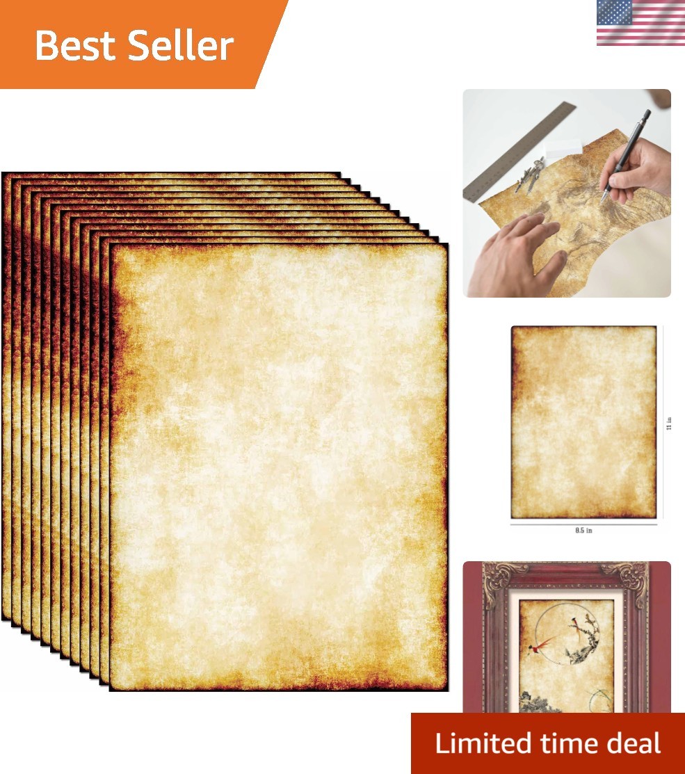 Vintage Writing Paper - 50 Eco-Friendly 8.5x11 Sheets for Unique Letters