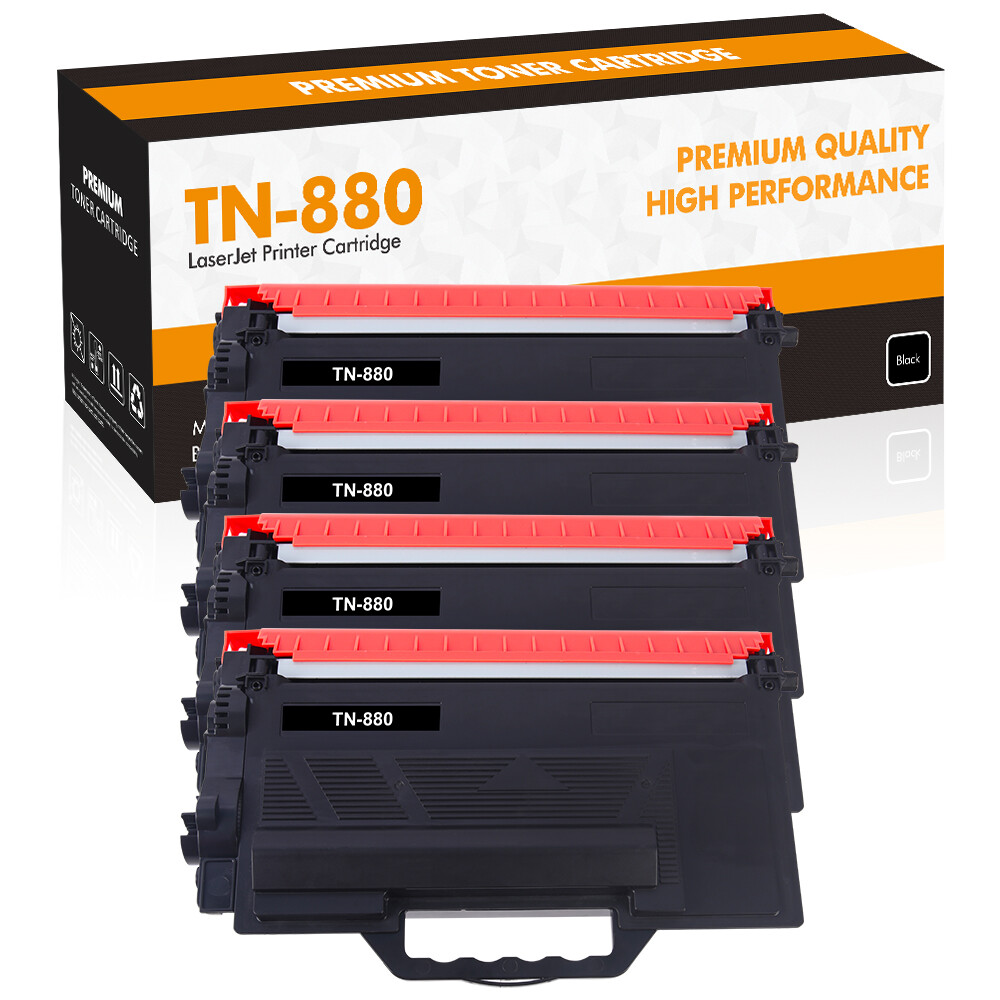 4PK TN880 High Yield Toner Compatible With Brother HL-L6200DWT L6250DW L6400DW