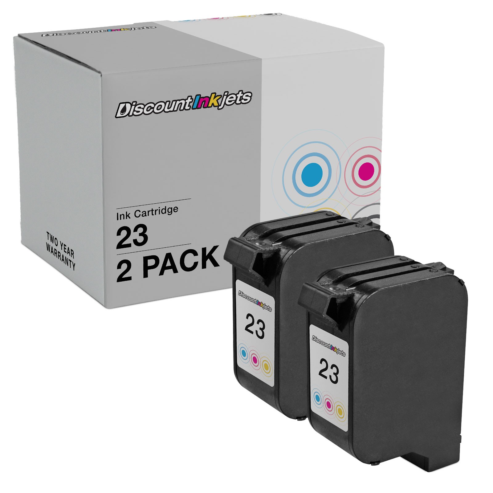 2PK C1823D for HP 23 Tri COLOR Inkjet Cartridge Deskjet 710 720 722 782 810 830c
