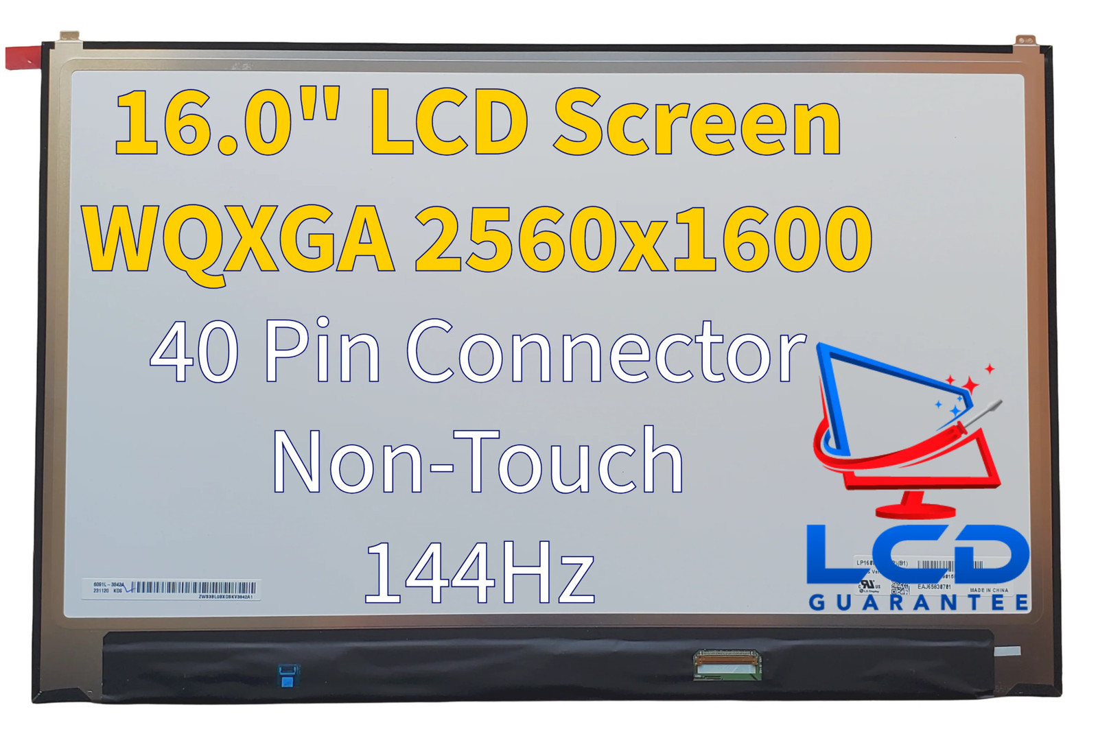 LG Gram 16Z90R-A.ADC8U1 144Hz 16" Non-Touch IPS WQXGA Replacement LCD Screen
