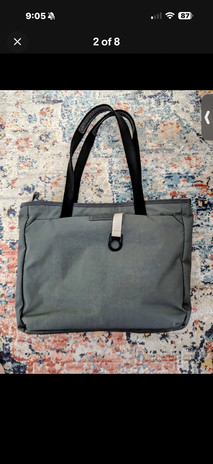 Bellroy Tokyo Tote 12L Compact Gray Laptop Tote Work Bag