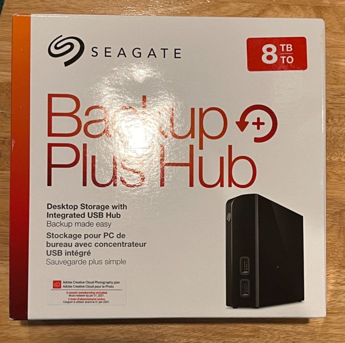 Seagate 8TB Backup Plus Hub USB 3.0 External Desktop Drive